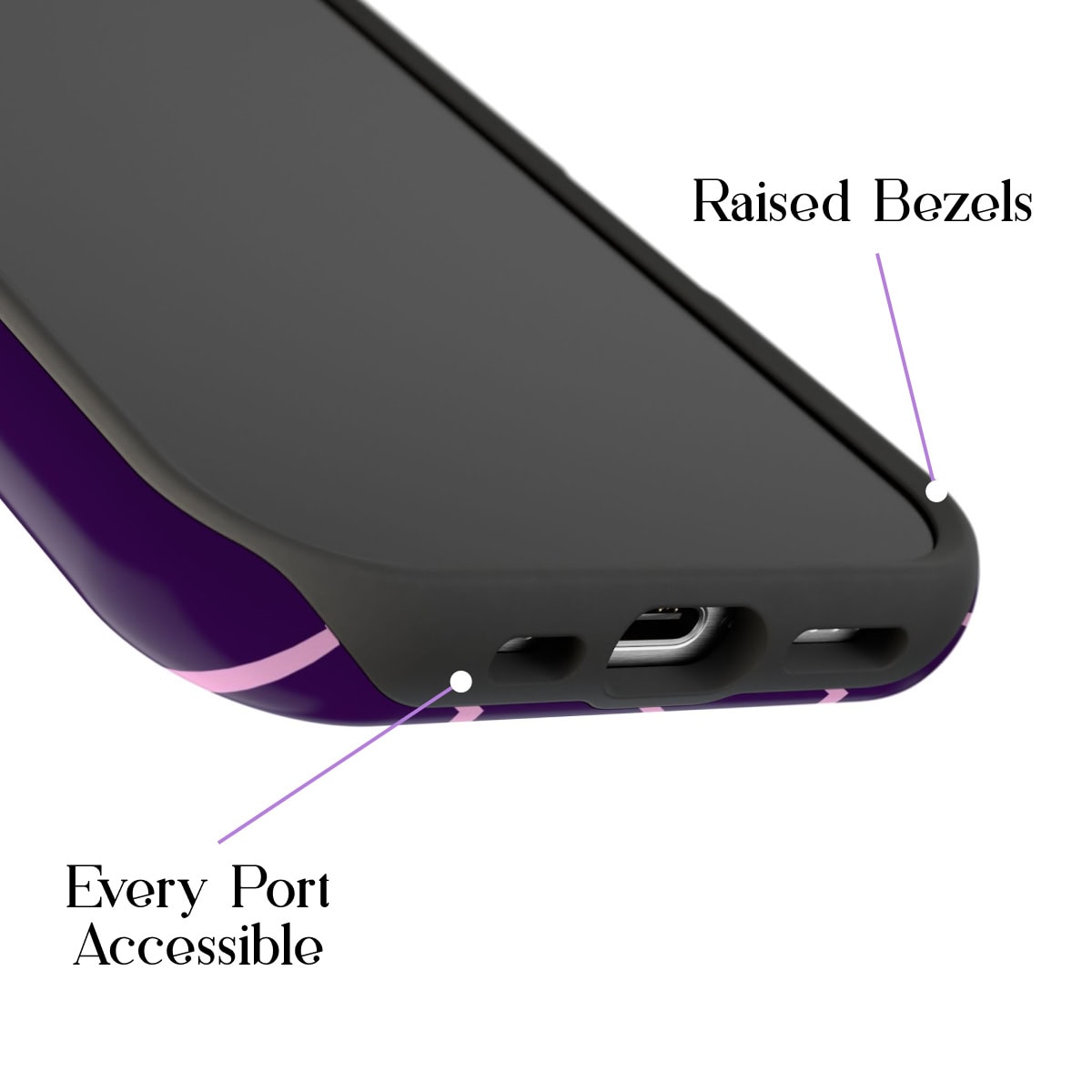 Blackberry Pinstripe - iPhone 14 Pro Max Case - Image 3