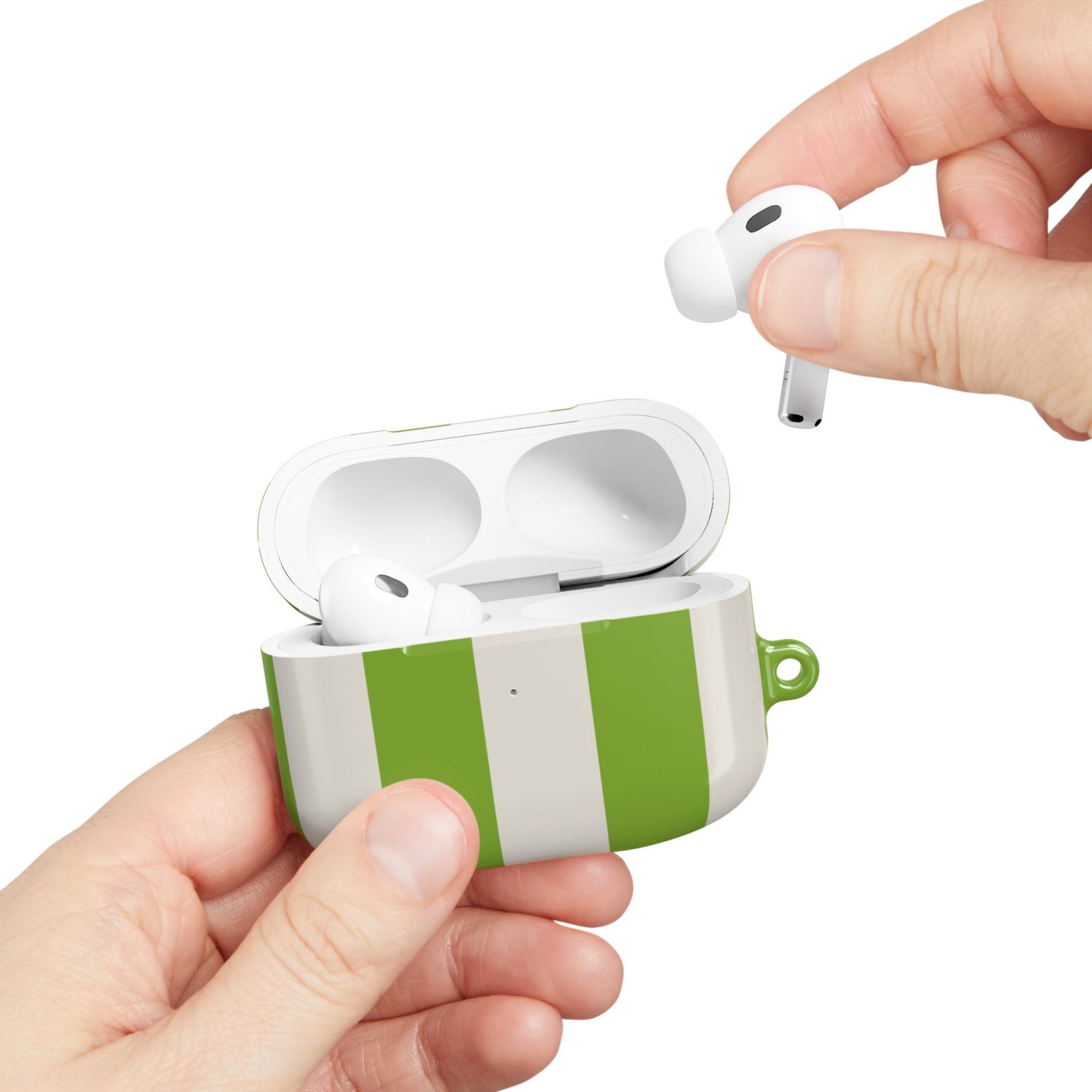 Wireless earbuds with charging case, fashionable and portable audio accessories, perfect for music lovers on the go from Florayn.