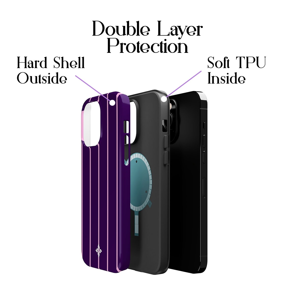 Blackberry Pinstripe - iPhone 14 Pro Max Case - Image 2