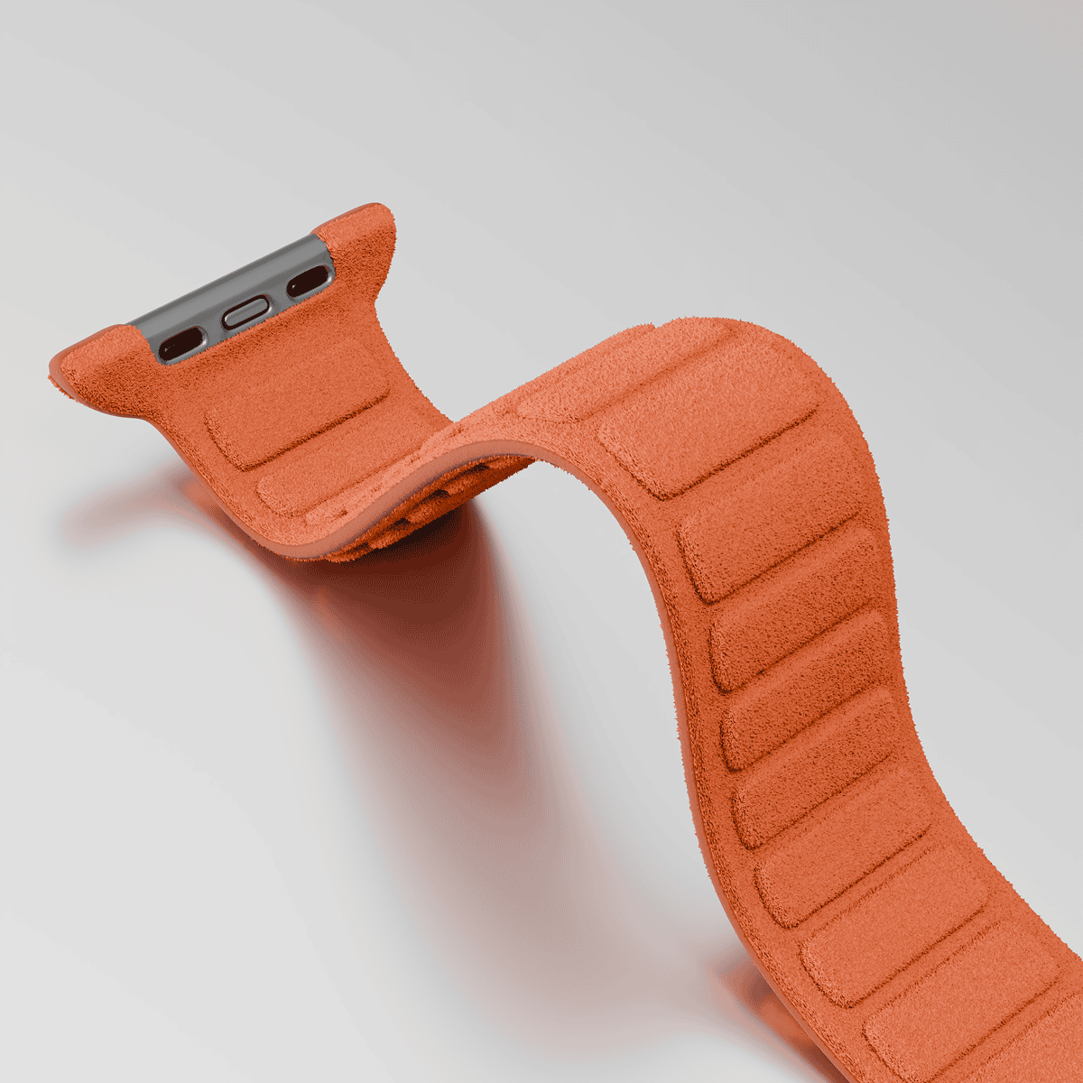 Alcantara Orange – Magnetic Watch Band - Image 6