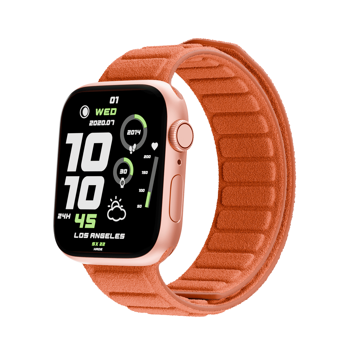 Alcantara Orange – Magnetic Watch Band
