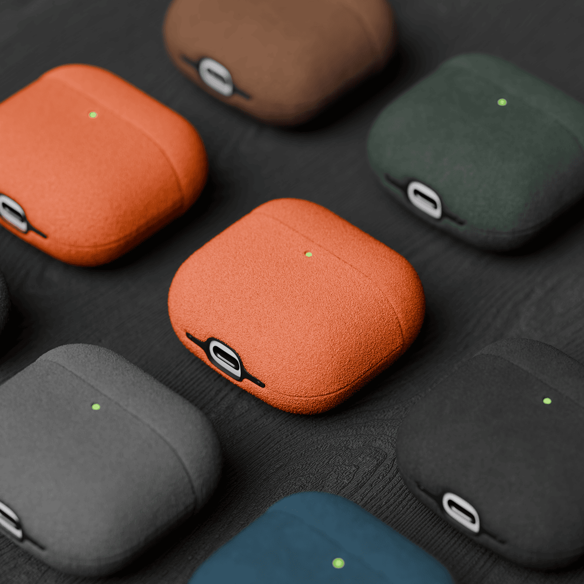 Alcantara Orange – AirPods 4 Case - Image 5