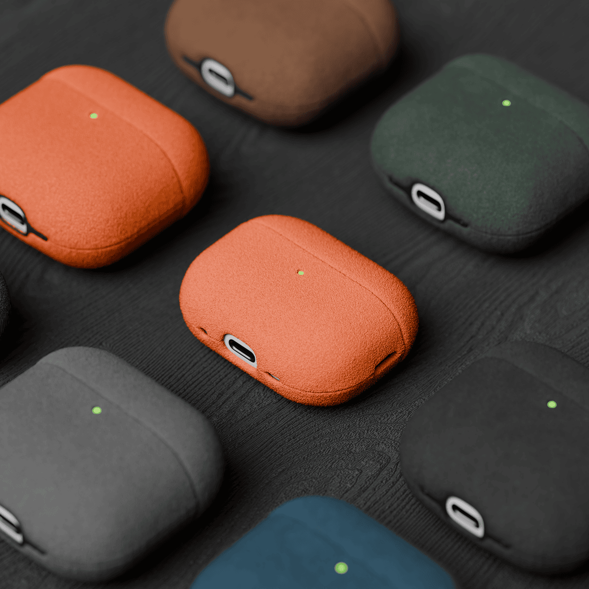 Alcantara Orange – AirPods Pro 2 Case - Image 5