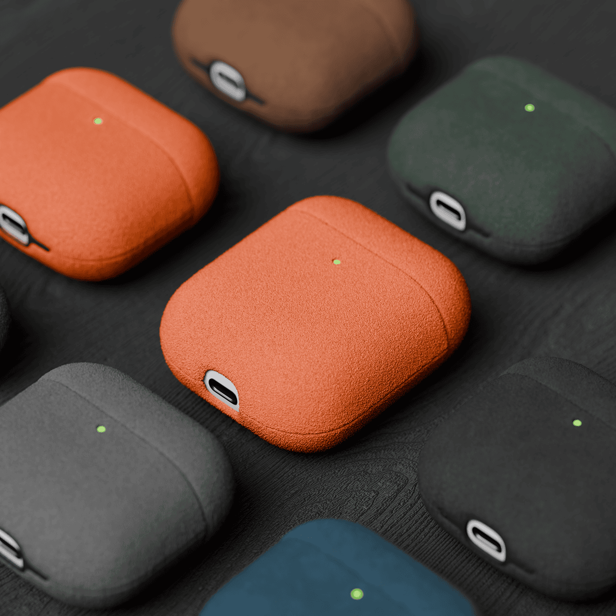 Alcantara Orange – AirPods 1/2 Case - Image 5