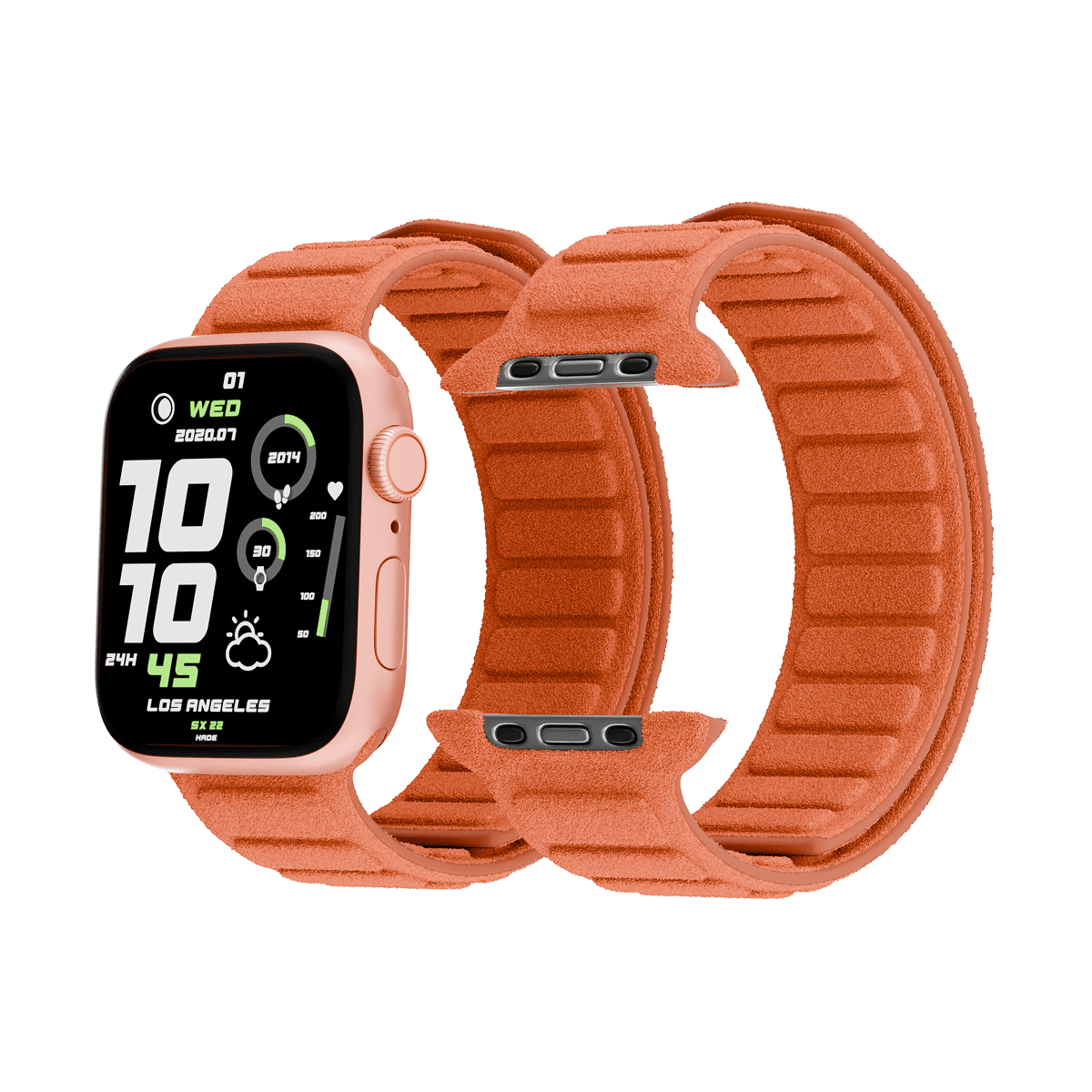 Alcantara Orange – Magnetic Watch Band - Image 4