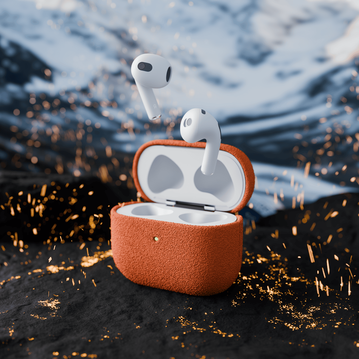 Alcantara Orange – AirPods 3 Case - Image 6