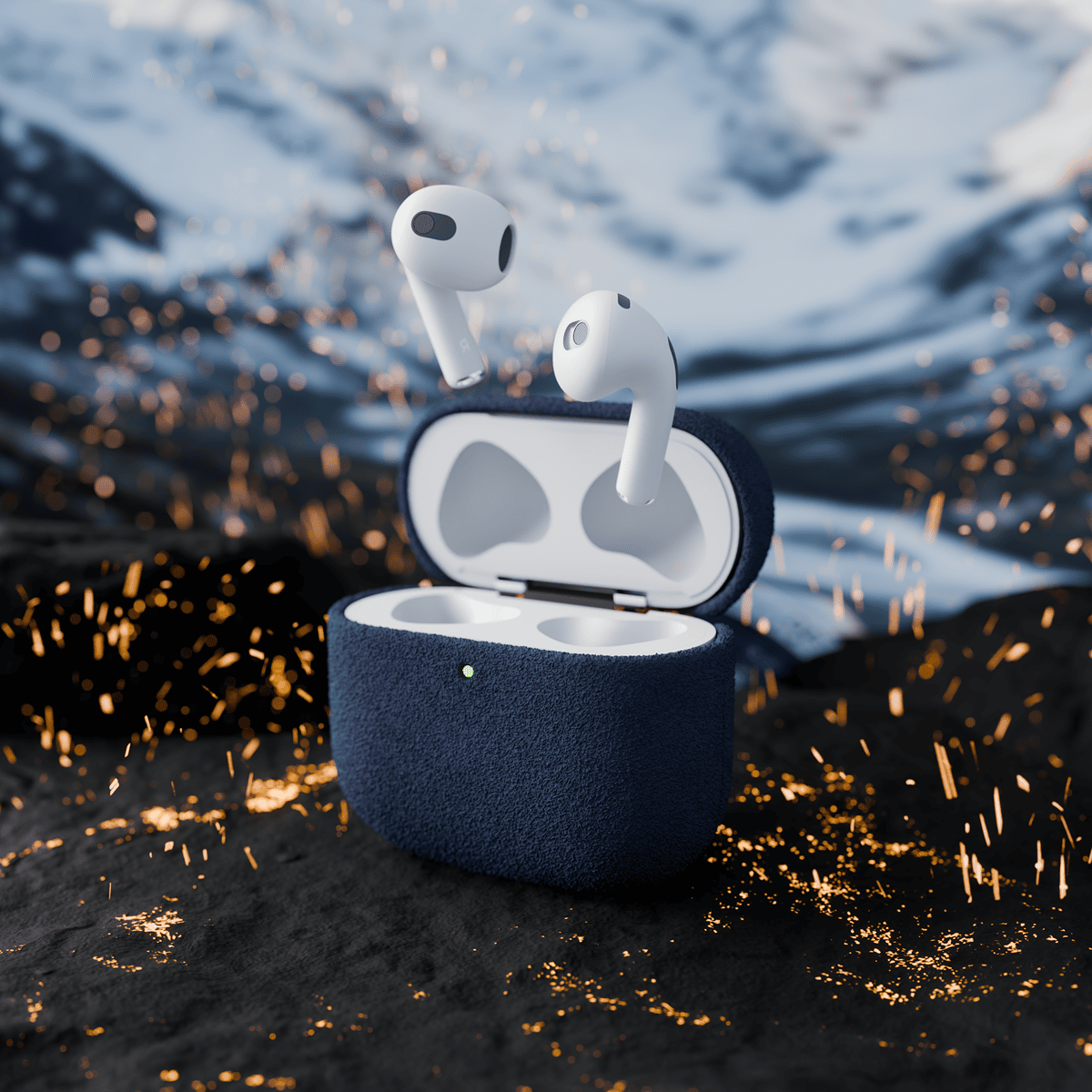 Alcantara Purple Blue – AirPods 4 Case - Image 6