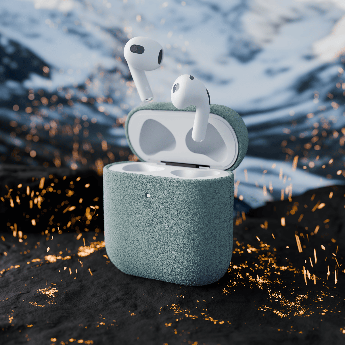 Alcantara Cyan – AirPods 1/2 Case - Image 6