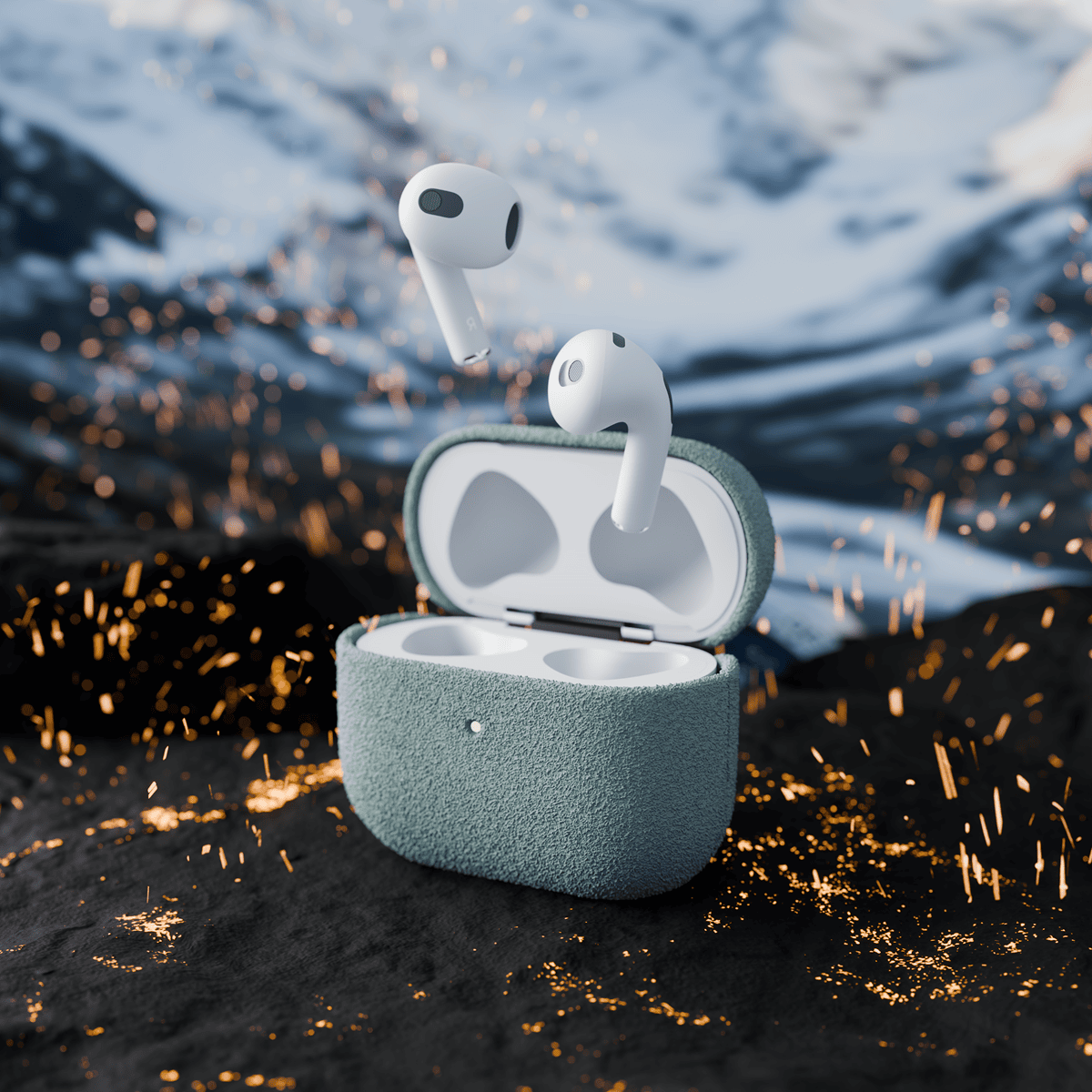 Alcantara Cyan – AirPods 3 Case - Image 6