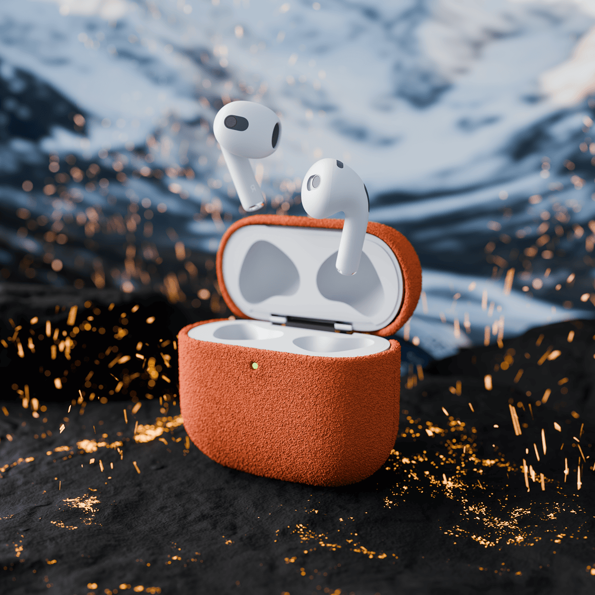 Alcantara Orange – AirPods 4 Case - Image 6