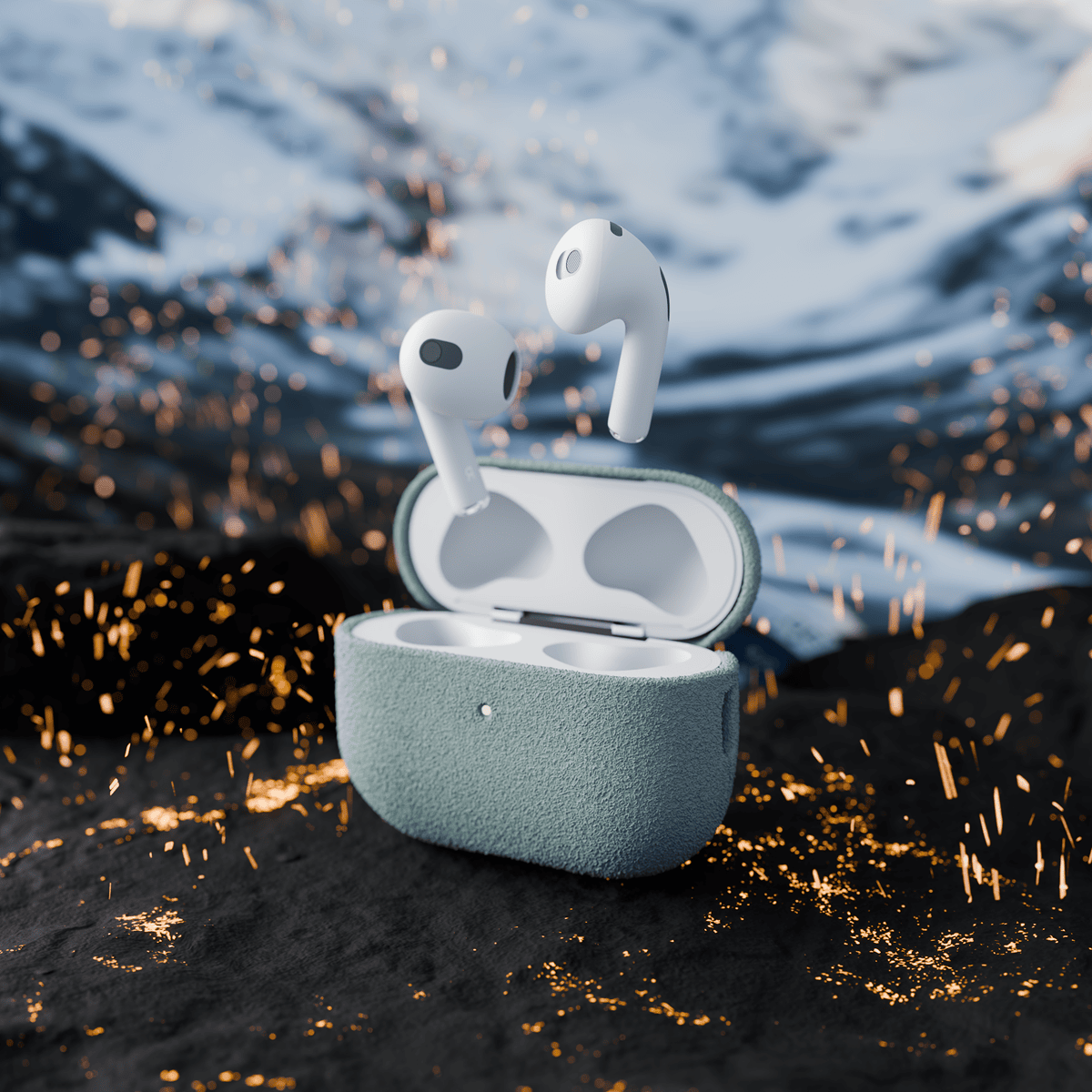 Alcantara Cyan – AirPods Pro 2 Case - Image 6