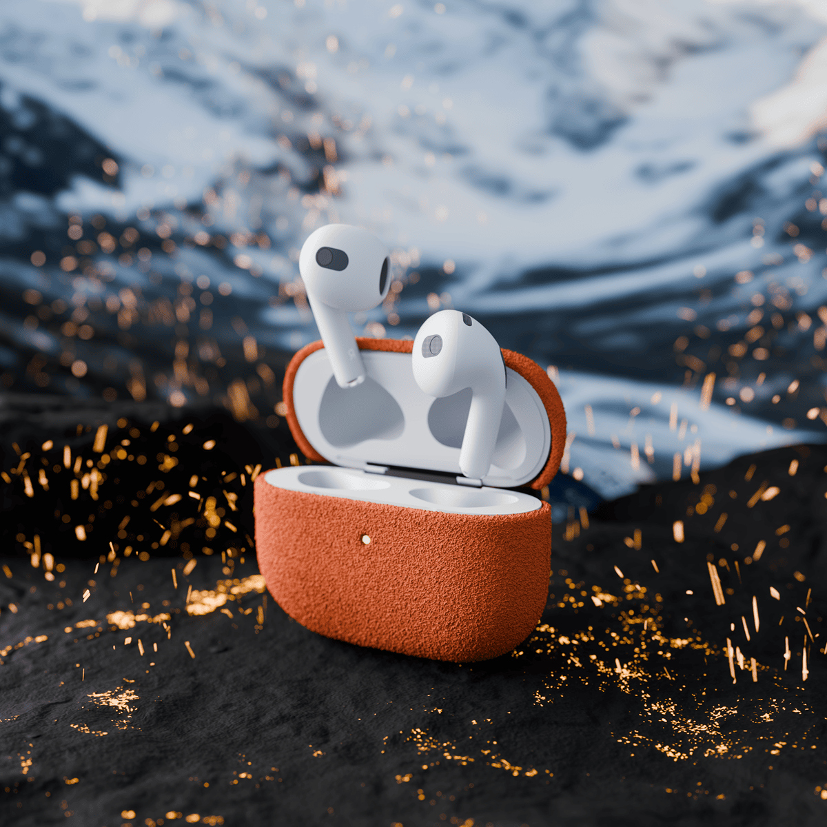 Alcantara Orange – AirPods Pro Case - Image 6