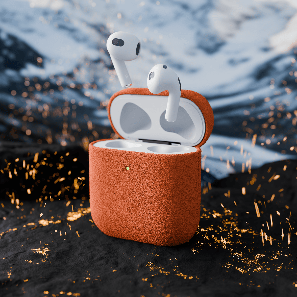 Alcantara Orange – AirPods 1/2 Case - Image 6