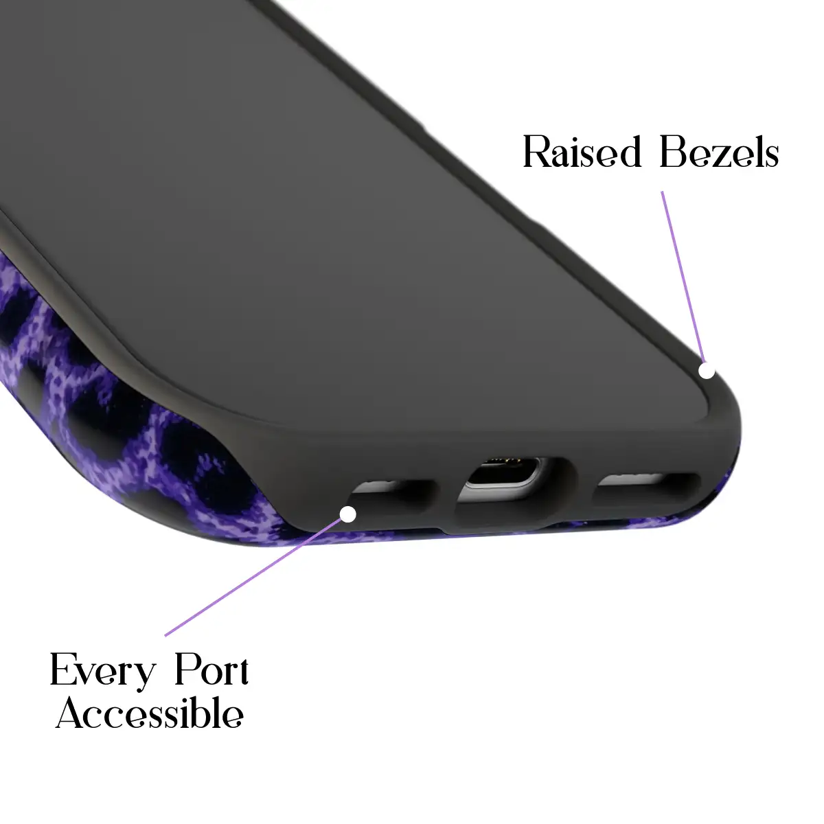 Indigo Leopard – iPhone 16 Case - Image 5
