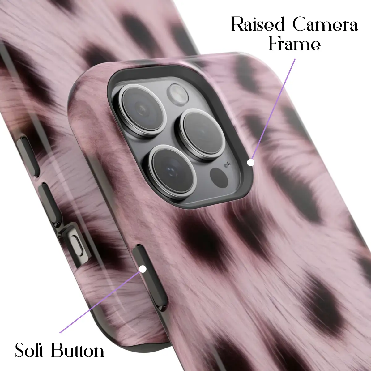 Blush Leopard – iPhone 15 Pro Max Case - Image 3