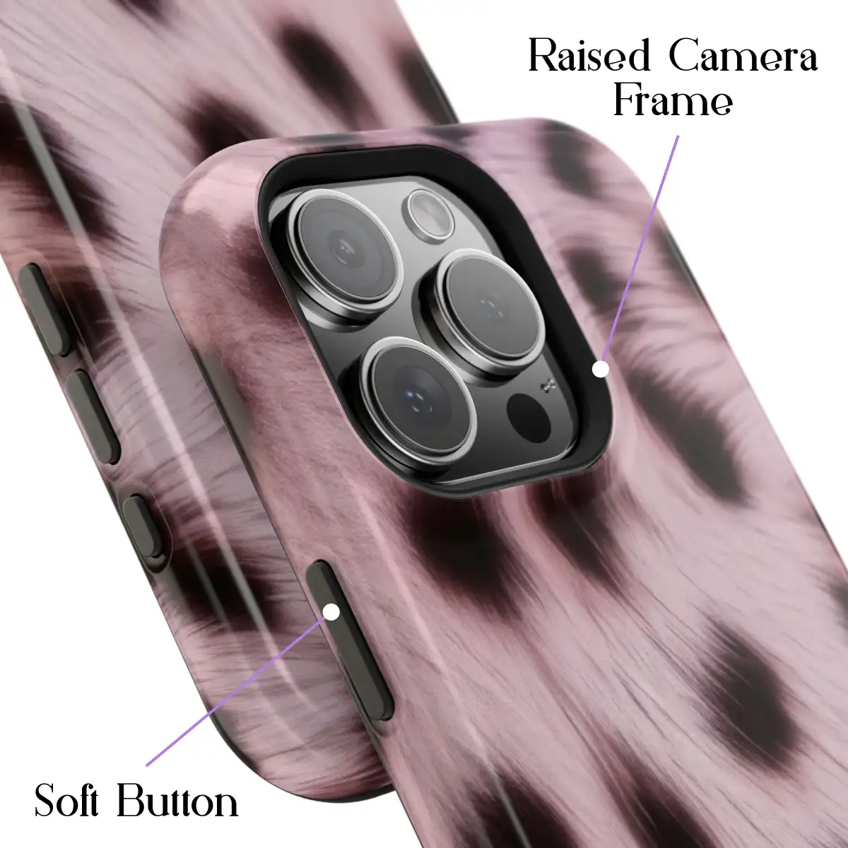 Blush Leopard – iPhone 16 Pro Case - Image 3