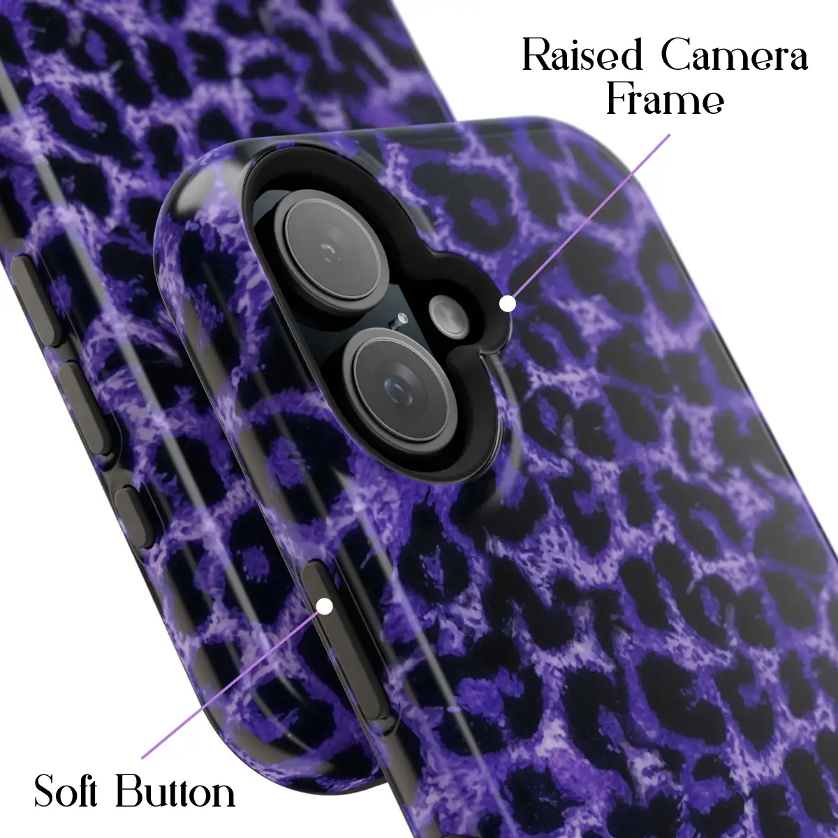 Indigo Leopard – iPhone 16 Case - Image 3