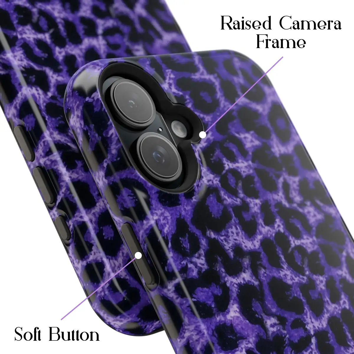Indigo Leopard – iPhone 16 Plus Case - Image 3