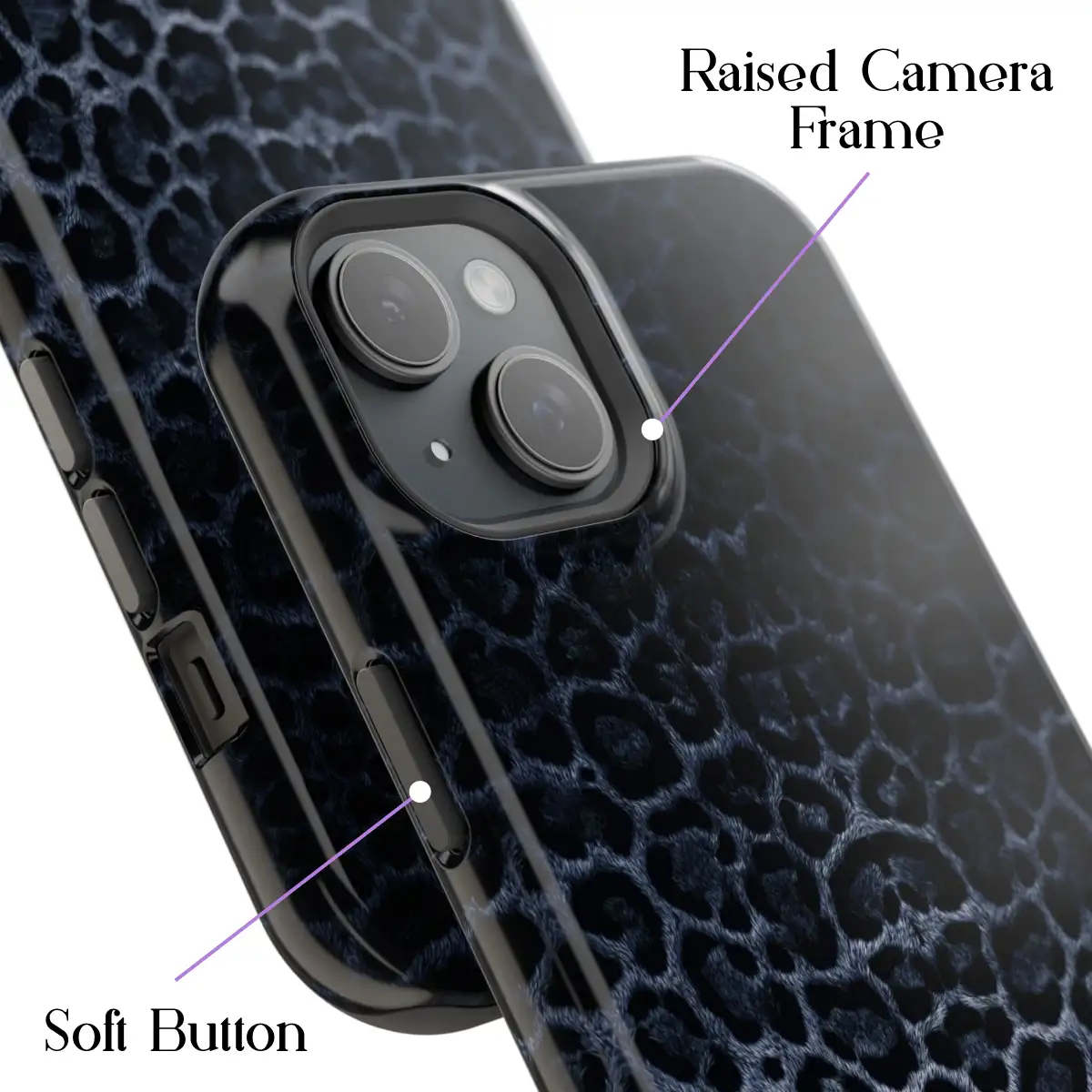 Midnight Leopard – iPhone 15 Plus Case - Image 3