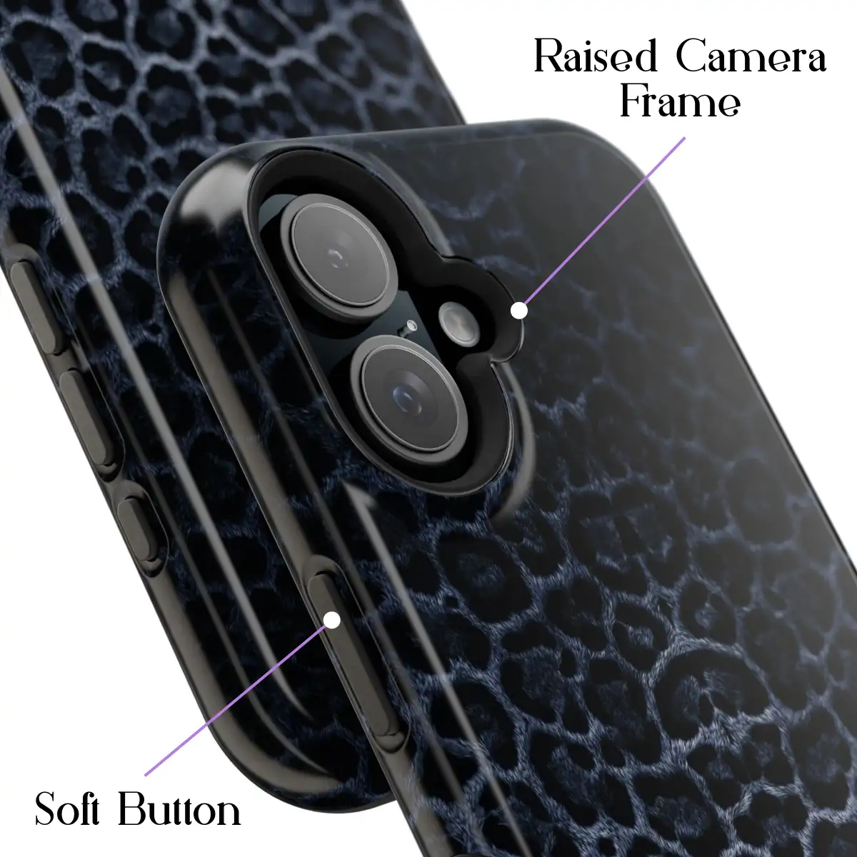 Midnight Leopard – iPhone 16 Case - Image 3