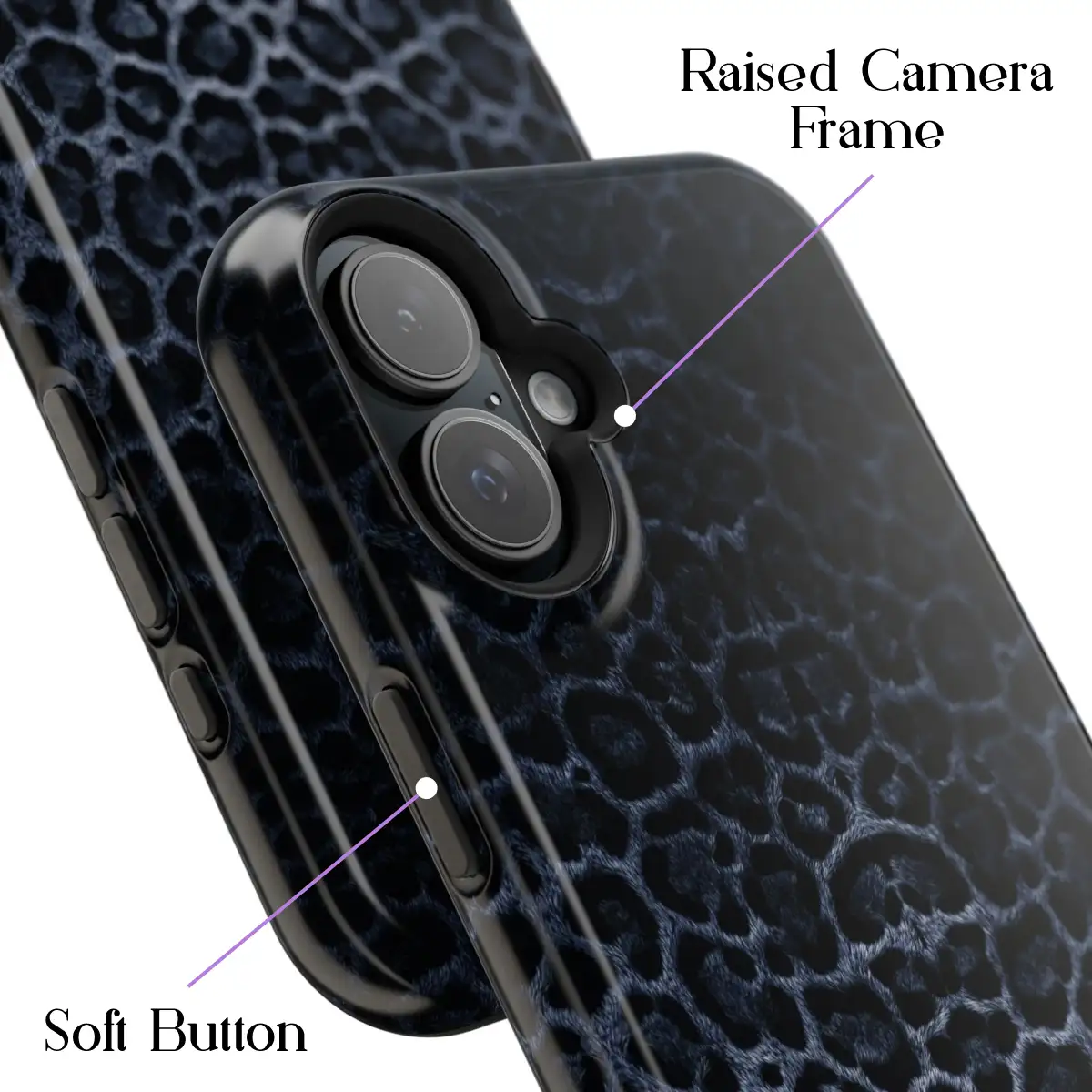 Midnight Leopard – iPhone 16 Plus Case - Image 3