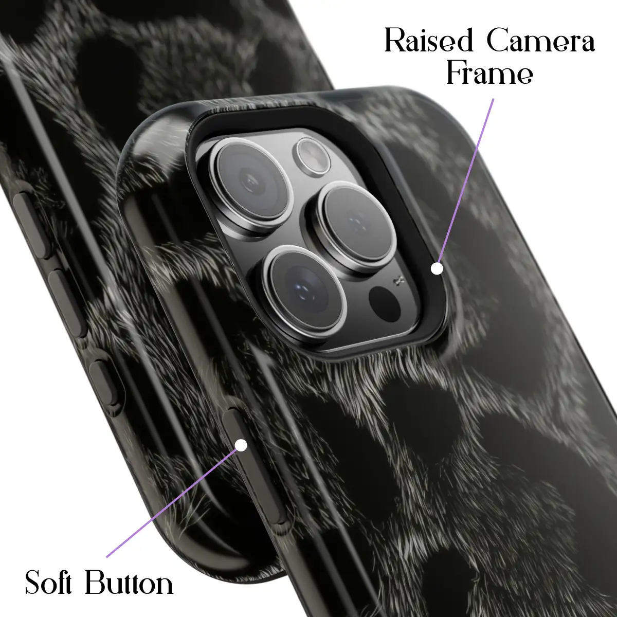 Obsidian Leopard – iPhone 16 Pro Case - Image 3