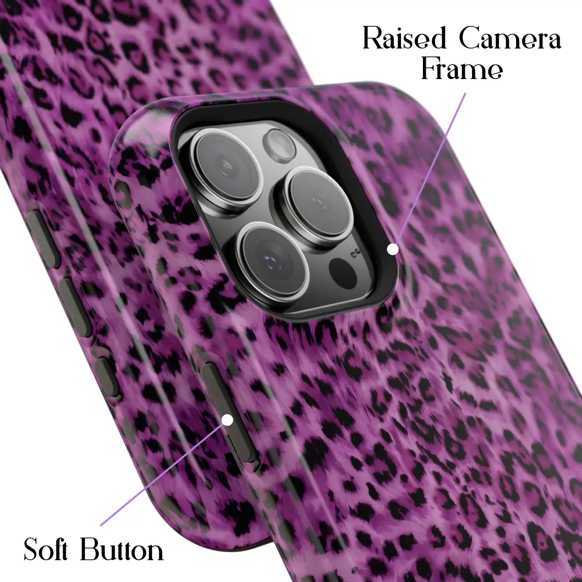 Orchid Leopard – iPhone 16 Pro Max Case - Image 3
