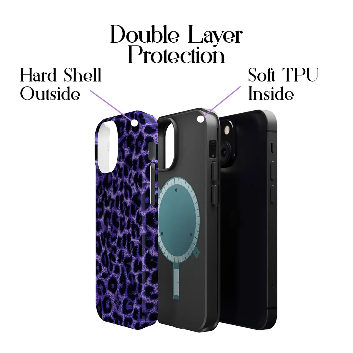 Indigo Leopard – iPhone 13 Mini Case - Image 2