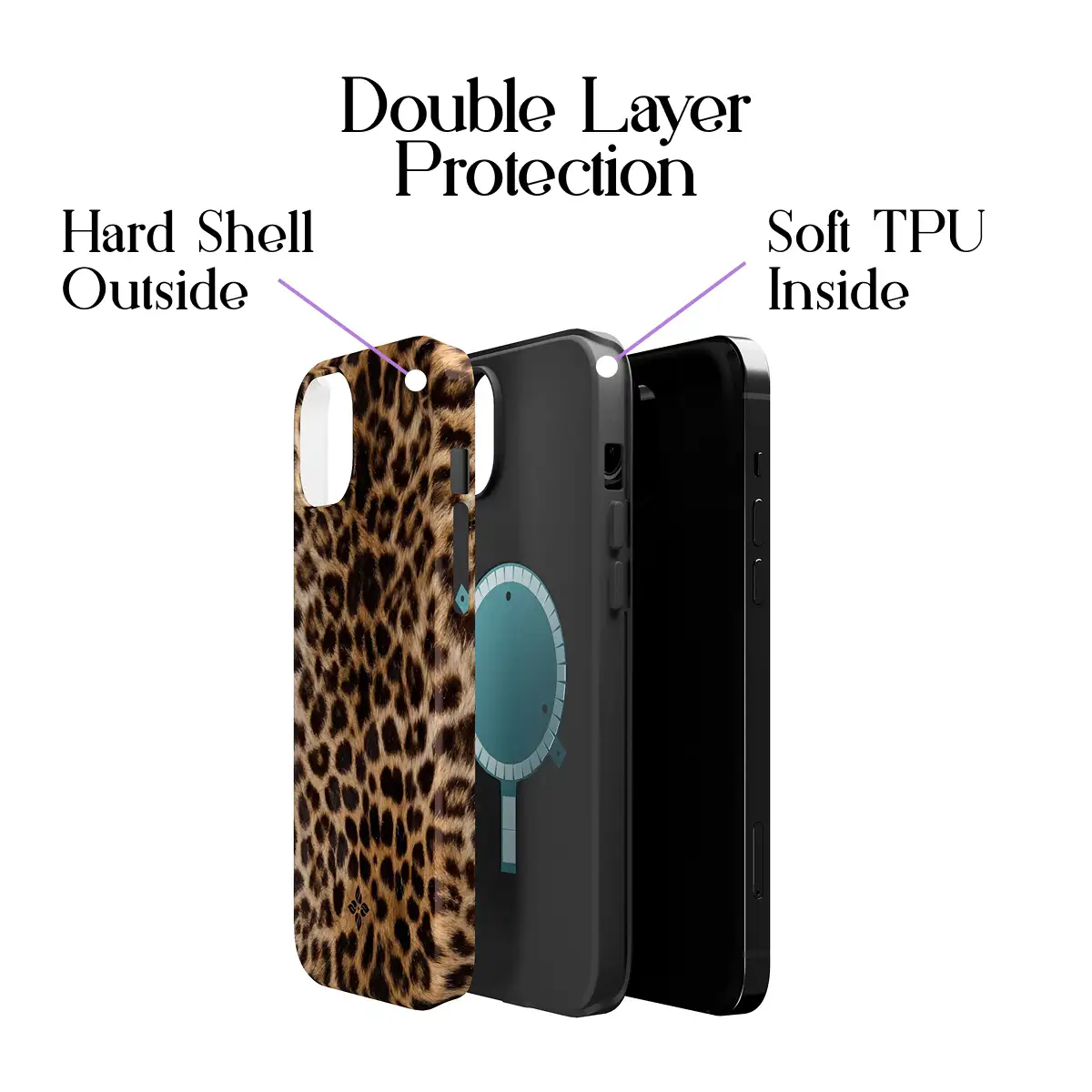 Amber Leopard – iPhone 14 Plus Case - Image 2