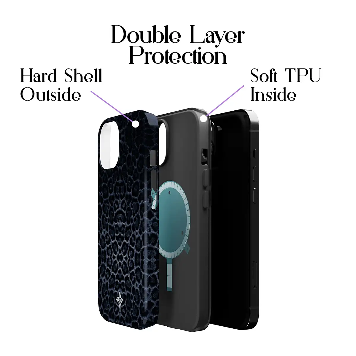 Midnight Leopard – iPhone 14 Case - Image 2