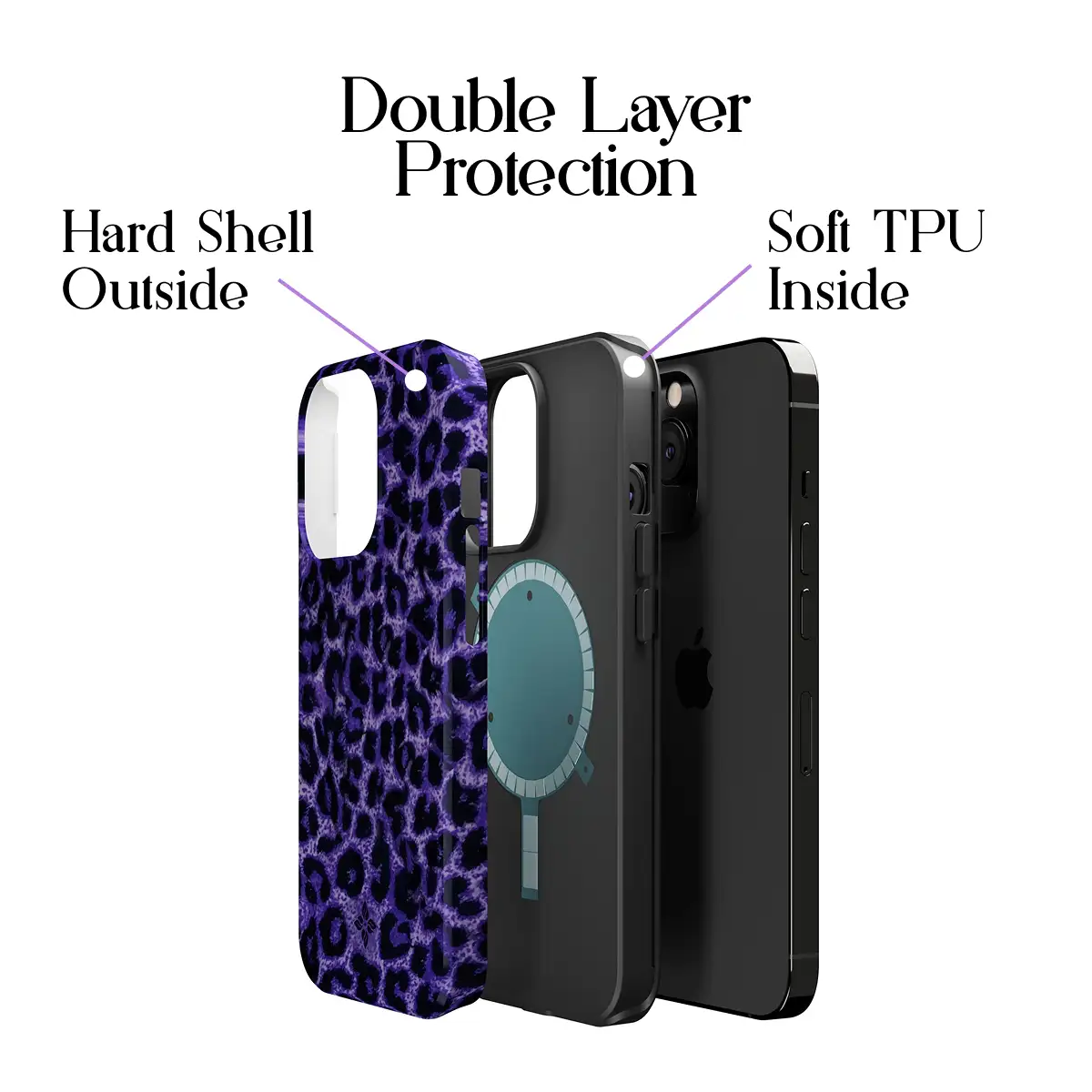 Indigo Leopard – iPhone 12 Pro Case - Image 2