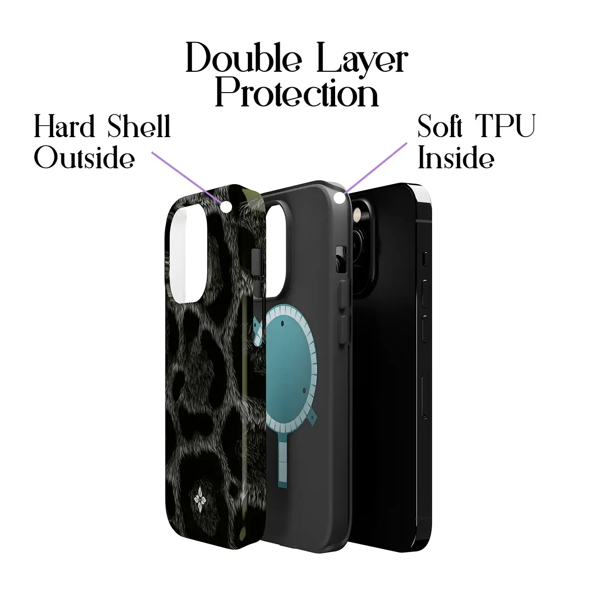 Obsidian Leopard – iPhone 14 Pro Case - Image 2