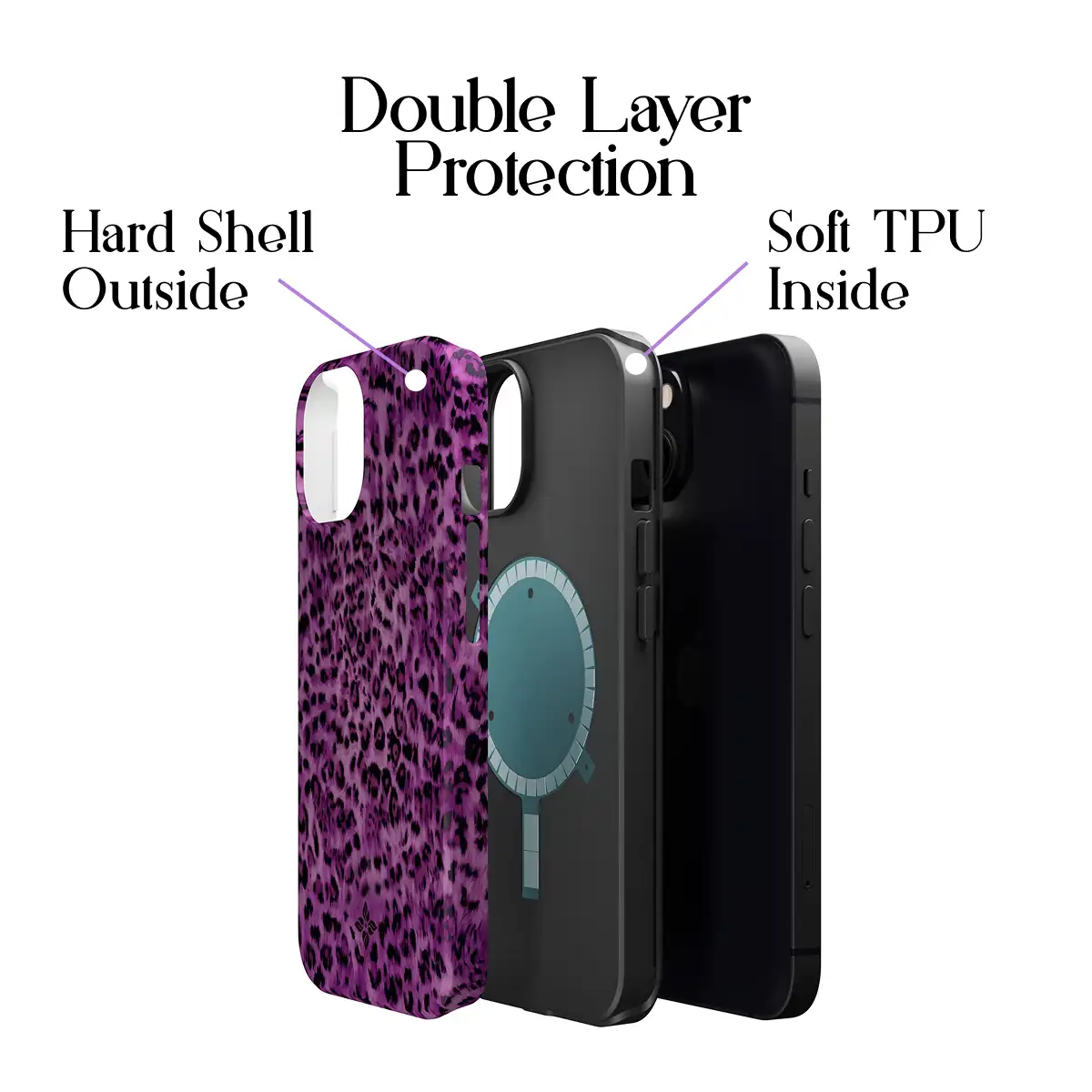 Orchid Leopard – iPhone 13 Case - Image 2