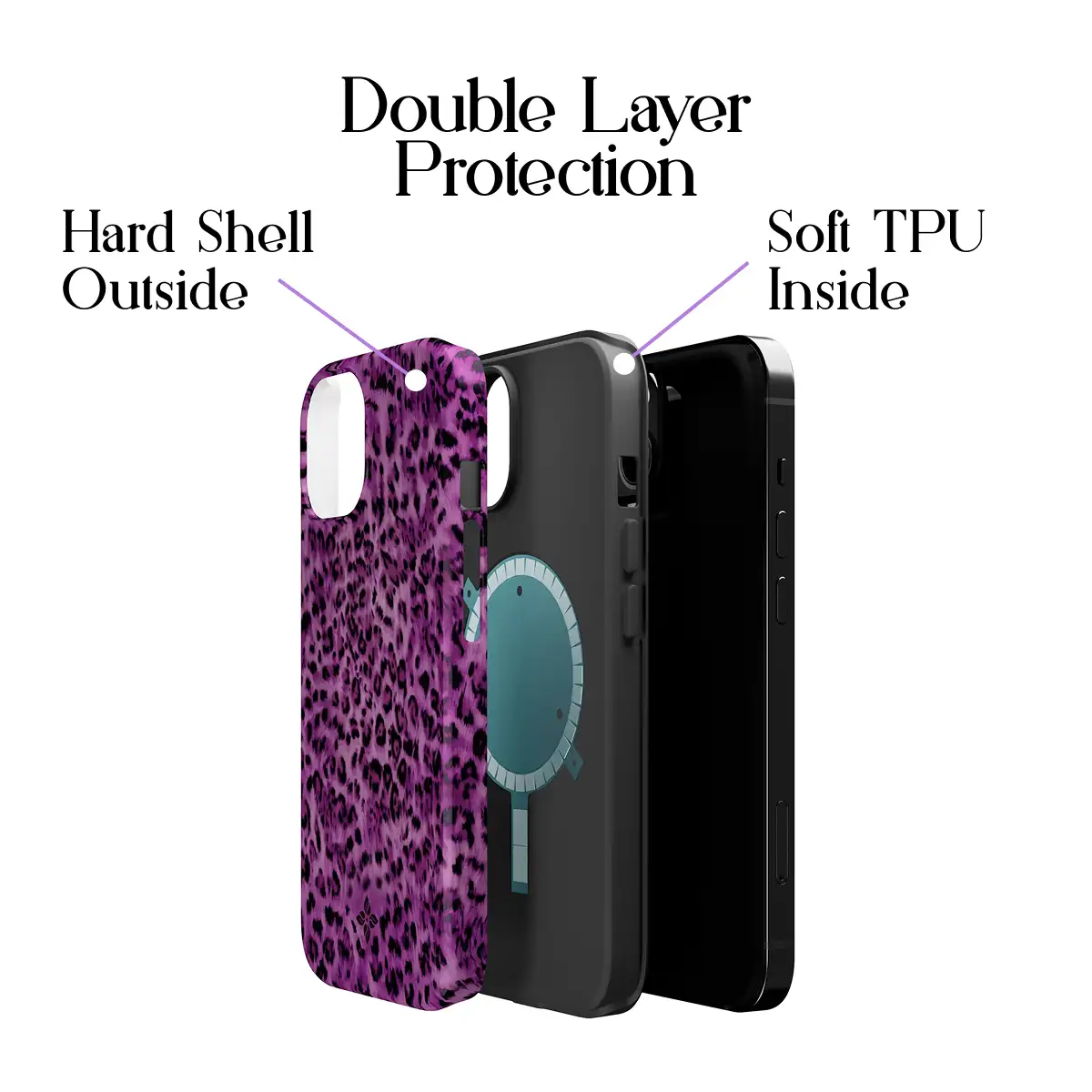 Orchid Leopard – iPhone 14 Case - Image 2