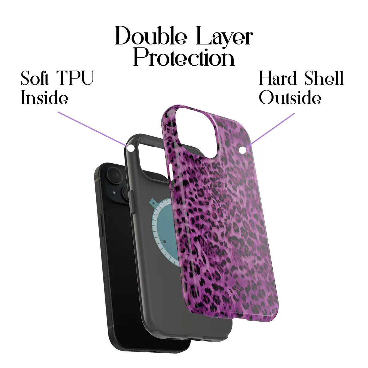 Orchid Leopard – iPhone 15 Case - Image 2