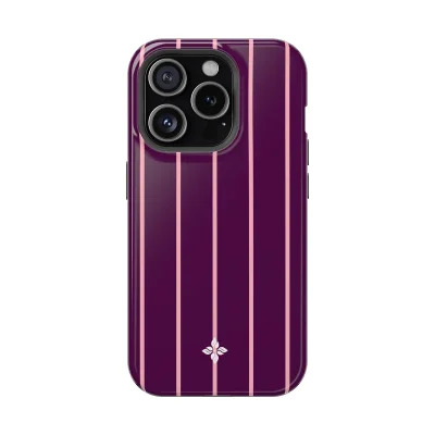 Blackberry Pinstripe - iPhone 15 Pro Case