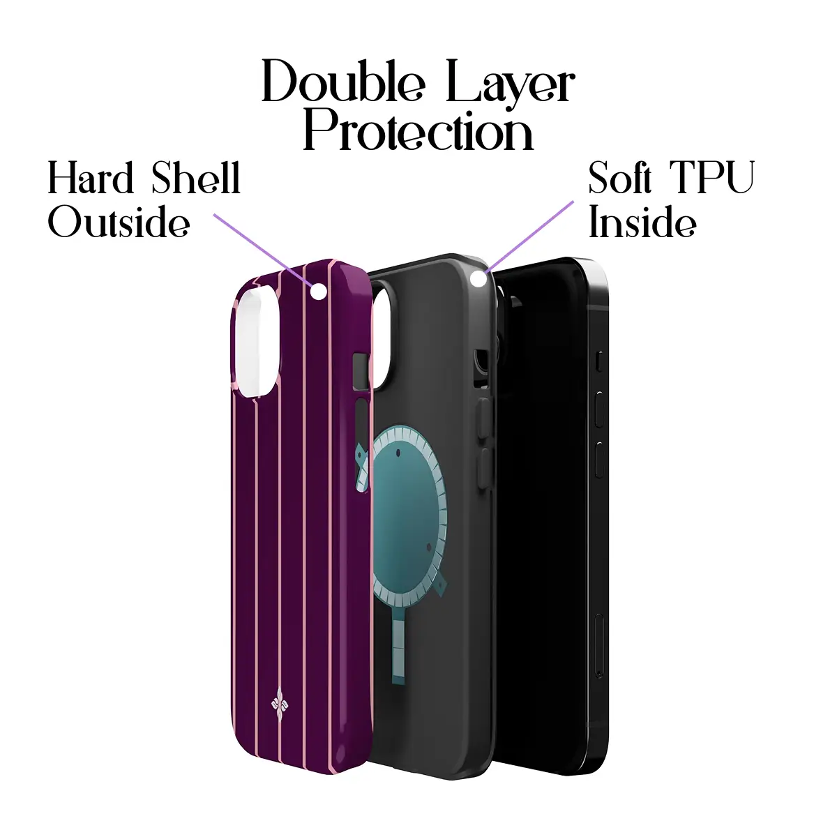 Blackberry Pinstripe - iPhone 14 Case - Image 2