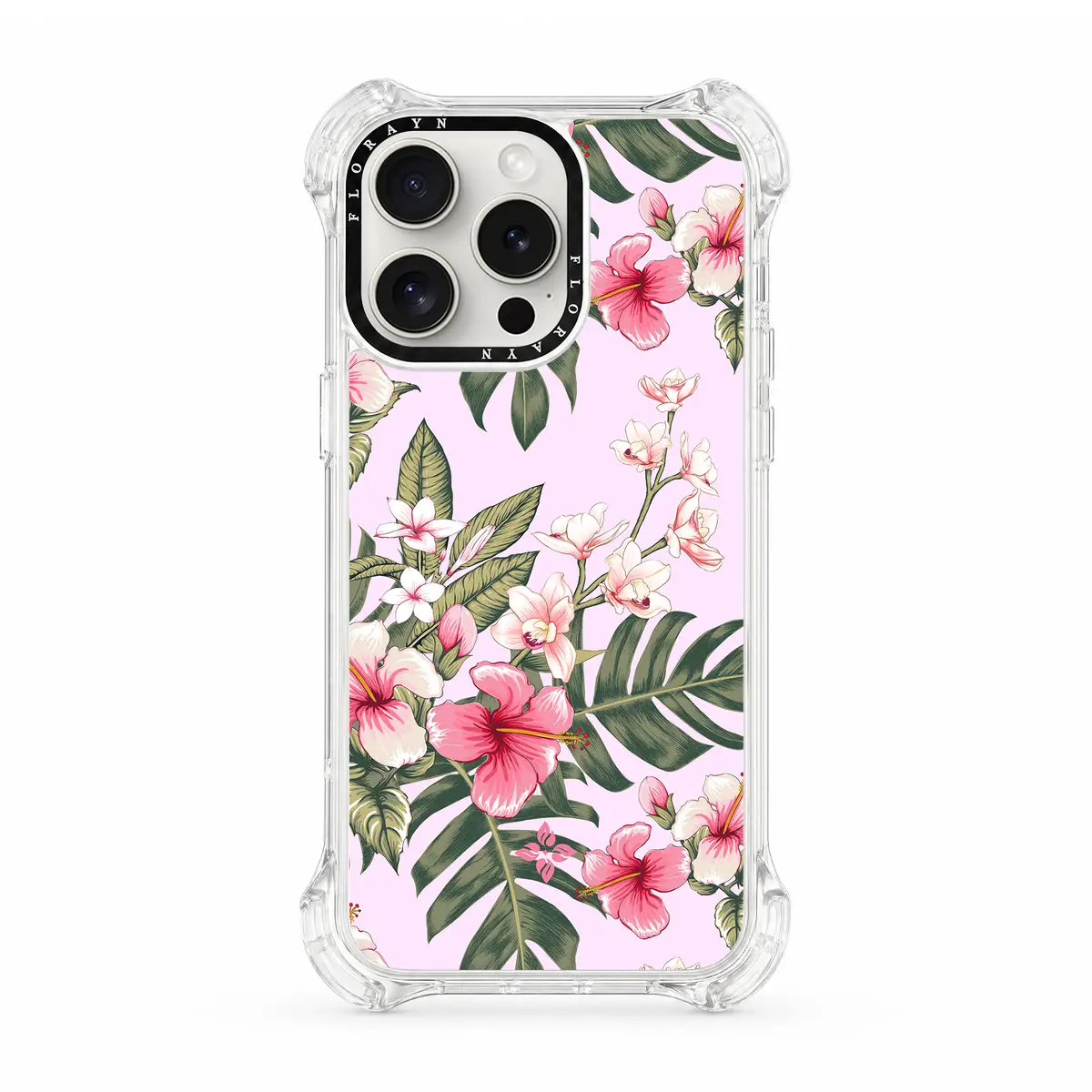 Pink Plumeria – iPhone 15 Pro Max Case