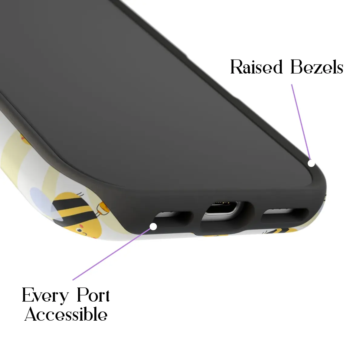 Honeycomb Bee – iPhone 16 Case - Image 4
