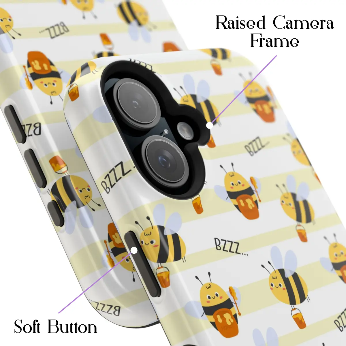 Honeycomb Bee – iPhone 16 Case - Image 3