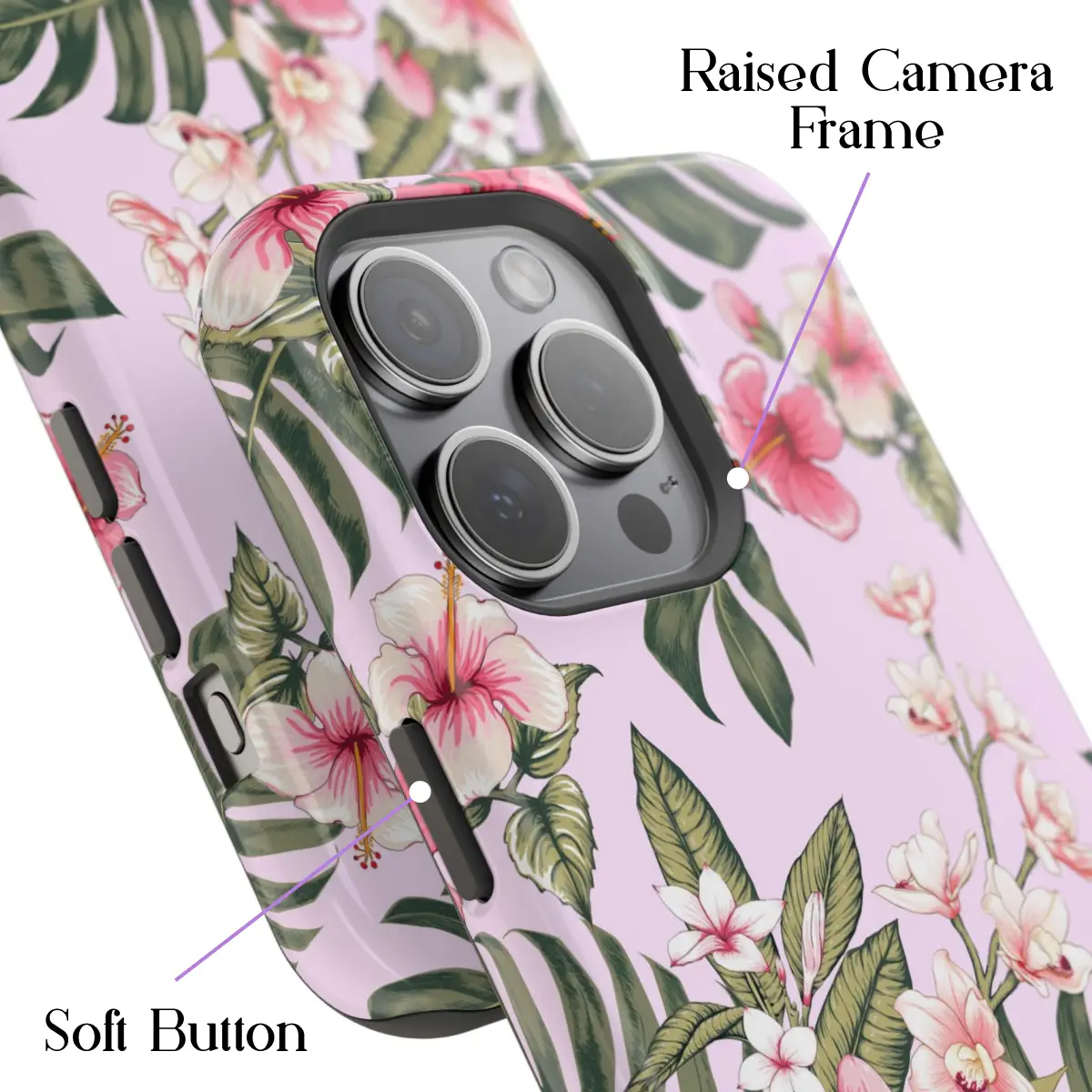 Pink Plumeria – iPhone 15 Pro Max Case - Image 4