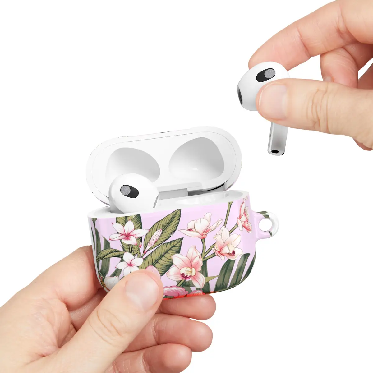 Pink Plumeria – AirPods 3 Case - Image 3