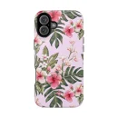 Pink Plumeria – iPhone 16 Plus Case