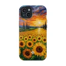 Sunset Sunflowers – iPhone 15 Plus Case
