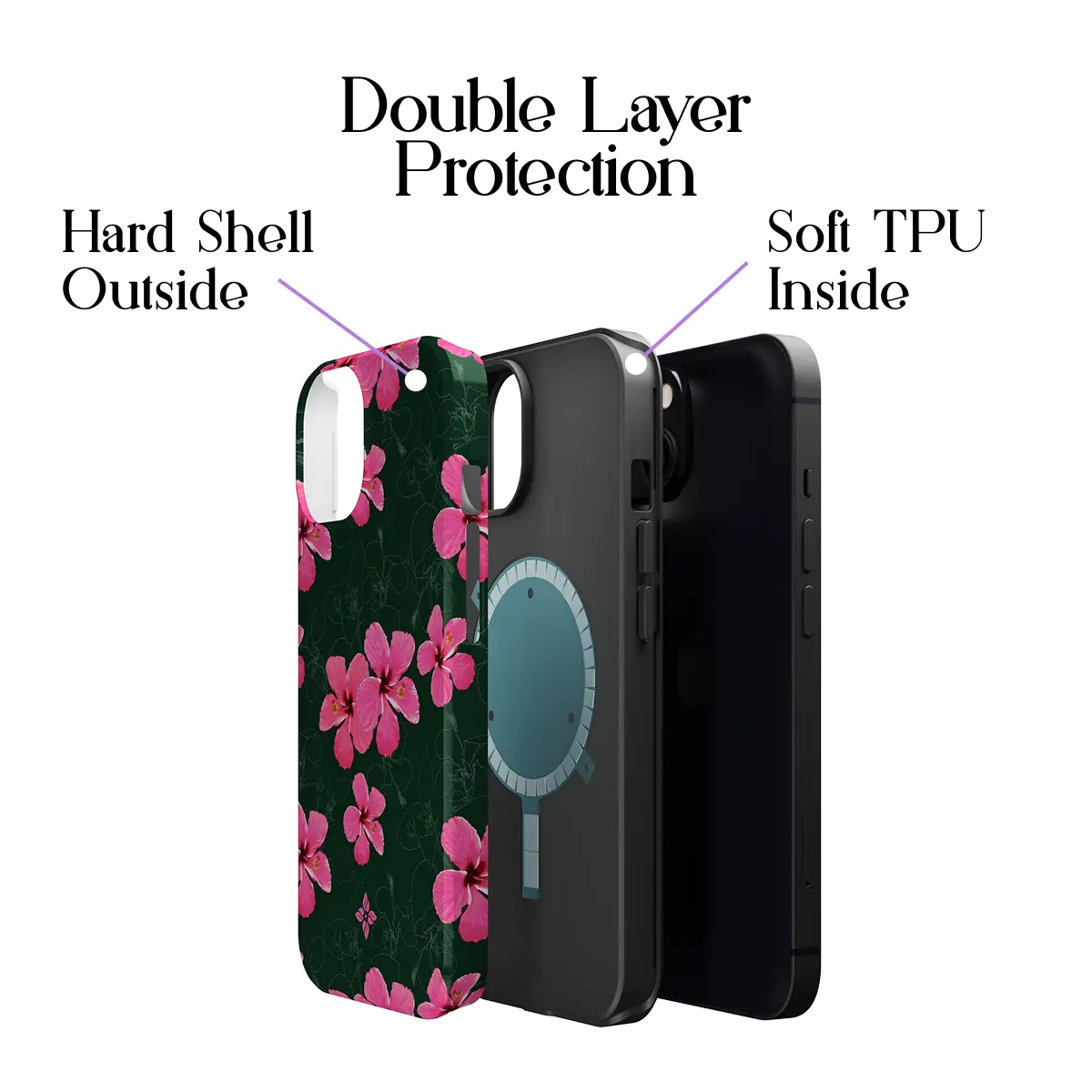 Night Hibiscus – iPhone 12 Case - Image 2