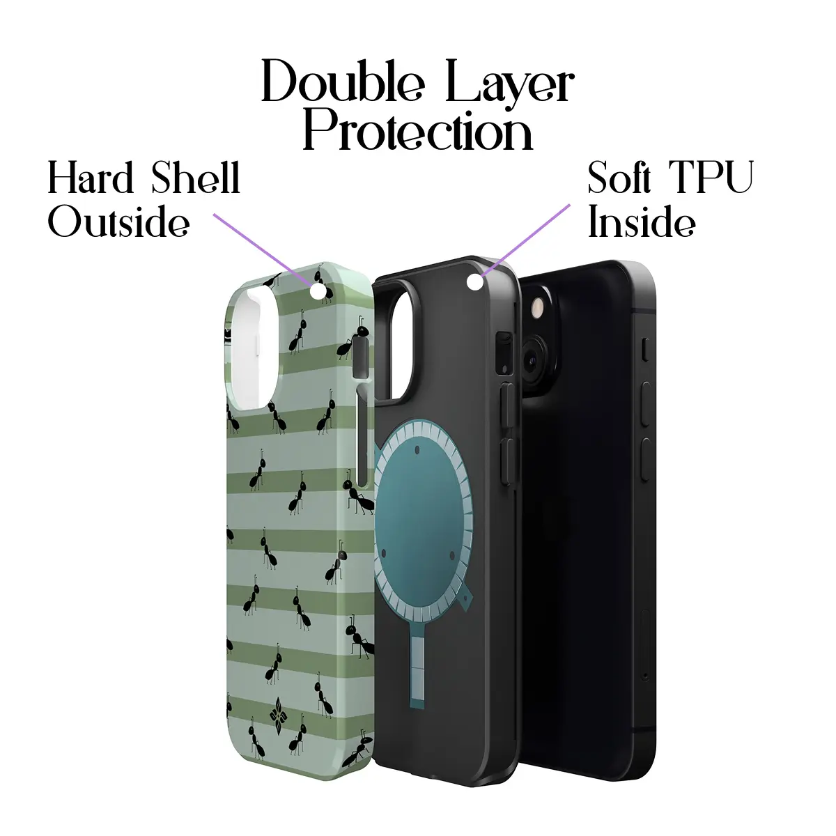 Ant Stripes – iPhone 13 Mini Case - Image 2