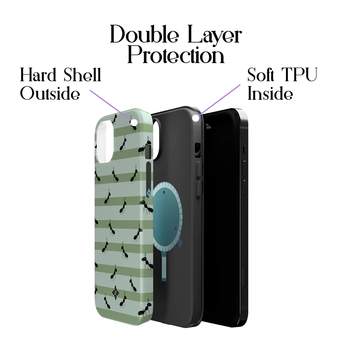 Ant Stripes – iPhone 14 Plus Case - Image 2