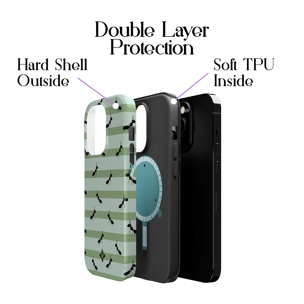 Ant Stripes – iPhone 14 Pro Case - Image 2