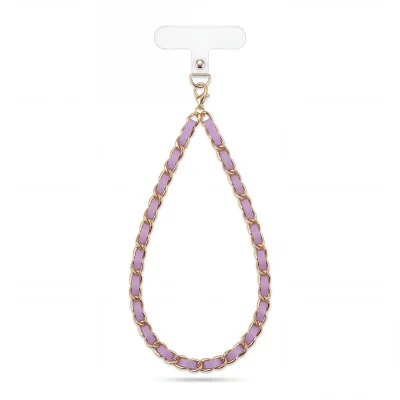 Lavender Leather Chain Phone Charm