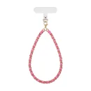 Magenta Leather Chain Phone Charm